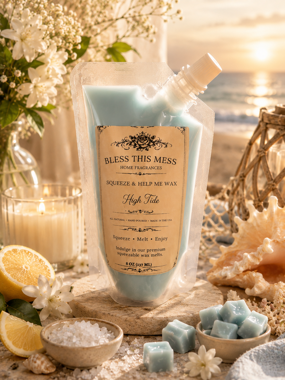 SQUEEZABLE SOY & COCO WAX 8OZ | Heavily Fragranced | Hand Poured