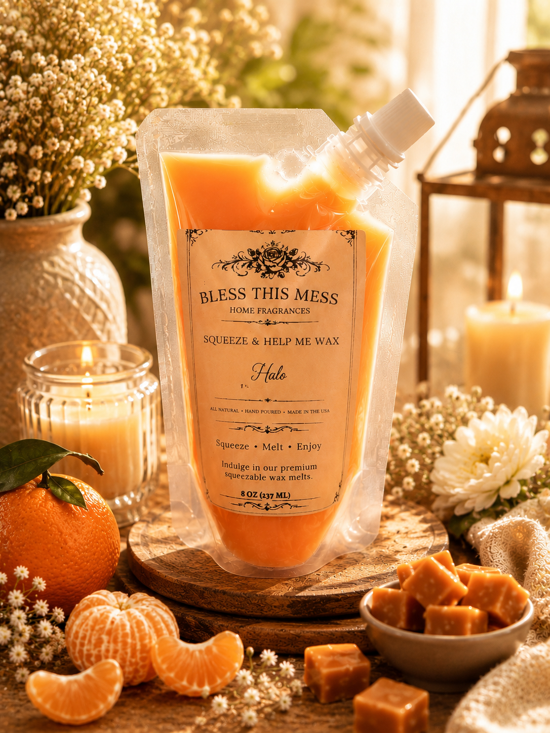 SQUEEZABLE SOY & COCO WAX 8OZ | Heavily Fragranced | Hand Poured