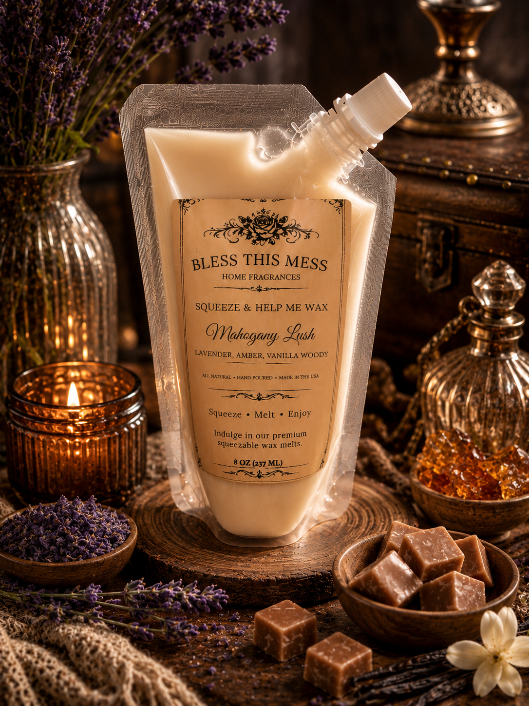 SQUEEZABLE SOY & COCO WAX 8OZ | Heavily Fragranced | Hand Poured