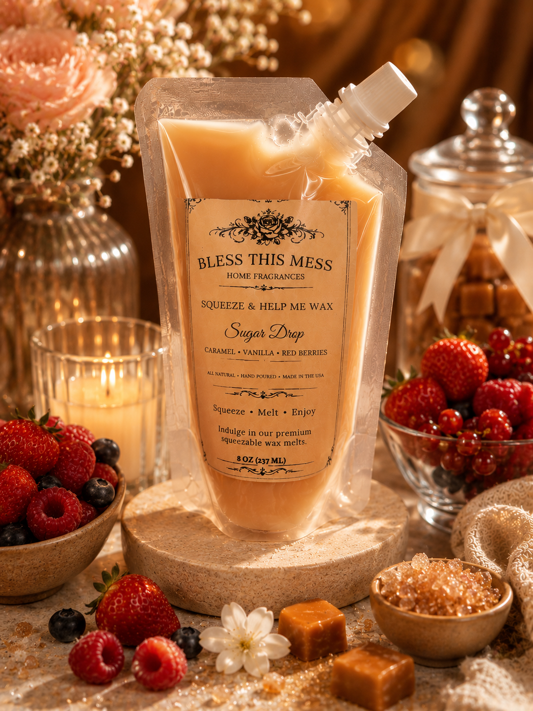 SQUEEZABLE SOY & COCO WAX 8OZ | Heavily Fragranced | Hand Poured