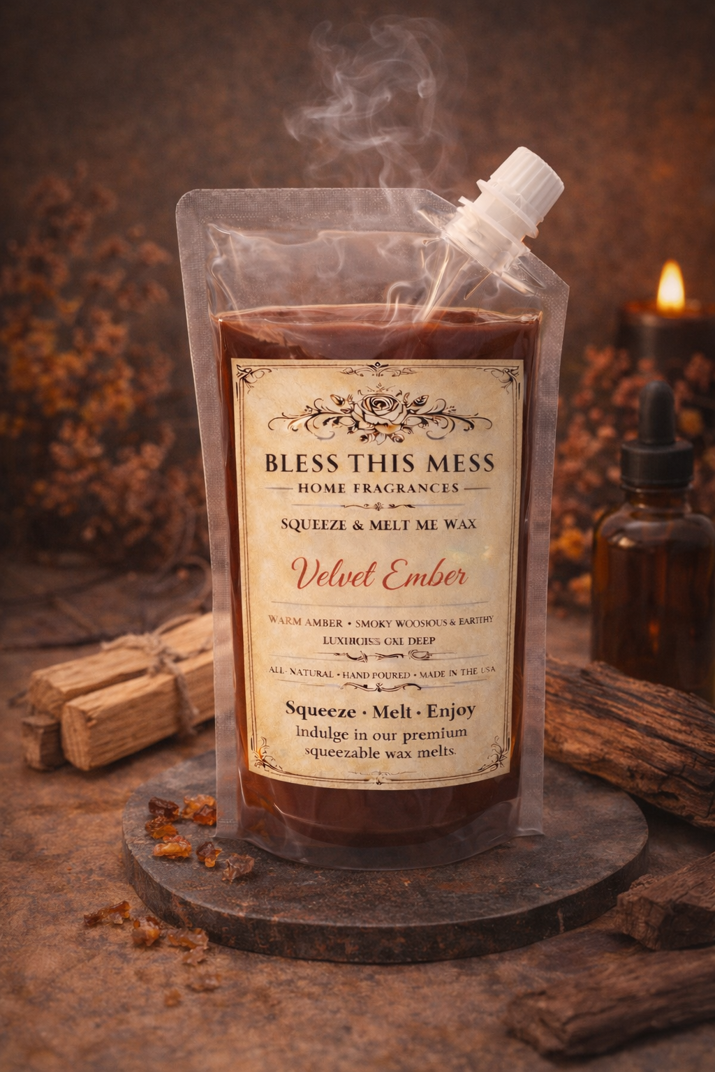 SQUEEZABLE SOY & COCO WAX 8OZ | Heavily Fragranced | Hand Poured